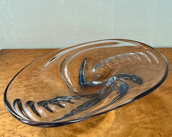 Mid Century Modern Iridencent Handmade Art Glass Copote Bowl
