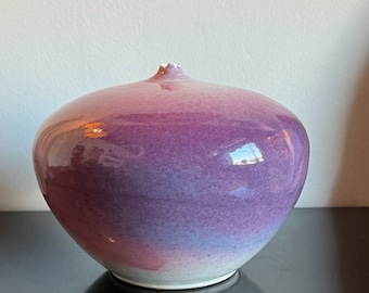 Studio Pottery Glazed Signed Speckled Vase