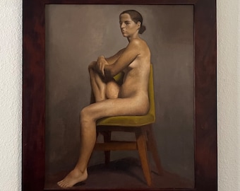 Original Kore Yoors Nude Oil Painting 1998