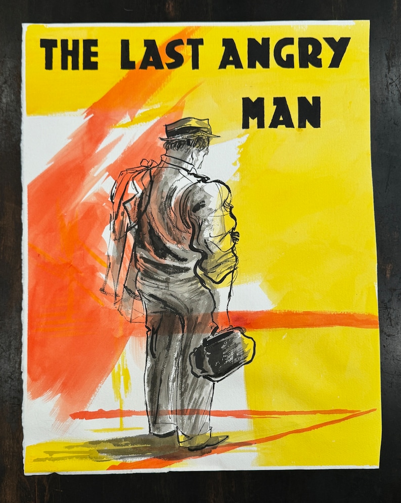 Original Watercolor Painting “the Last Angry Man” 28x22” - Etsy