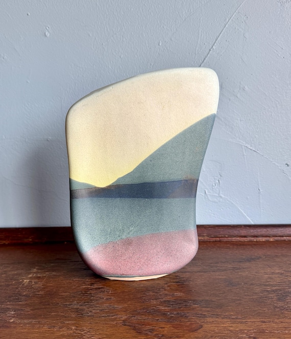 Original Studio Pottery Signed Bramth Vintage Art Vase