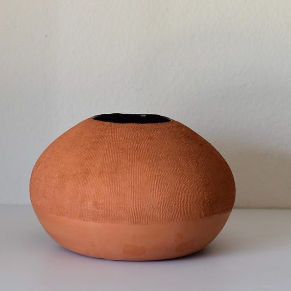 Modern Studio Art Pottery Vase Signed CW