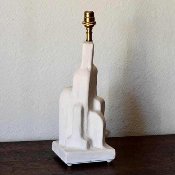 Abstract Sculptural Handmade Plaster Modern Table Lamp