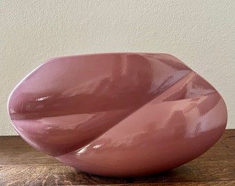 Vintage Post Modern Pink Ceramic Vase 1980’s