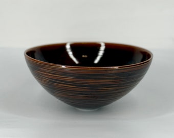 Studio Pottery Brooks Oliver Modernist Organic Ceramic Bowl Signed 2000