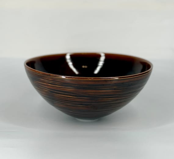 Studio Pottery Brooks Oliver Modernist Organic Ceramic Bowl Signed 2000