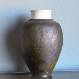 Vintage Raku Vase Signed Coniff Art Pottery Hand Thrown