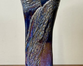 Vintage Handmade Signed Studio Pottery Vase Post Modern Era