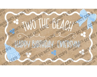 Aanpasbare canvassjabloon Two the Beach voor het schilderen van spandoeken