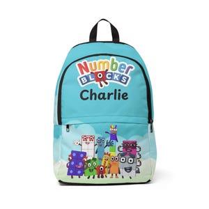 Mochila de personajes de Numberblocks / Mochila escolar personalizada para niños