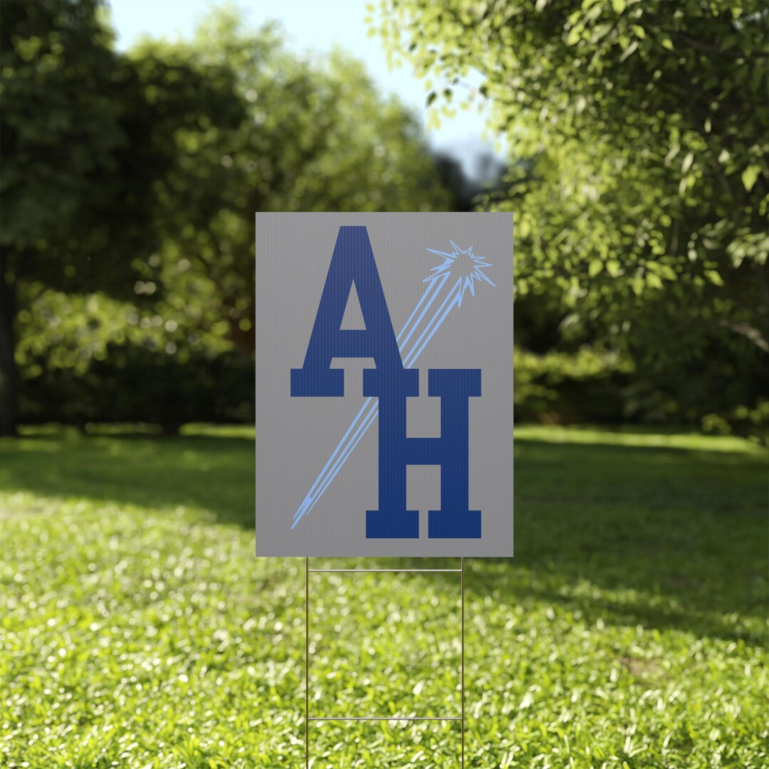 AH Plastic Yard Sign | School Spirit, Team - Etsy