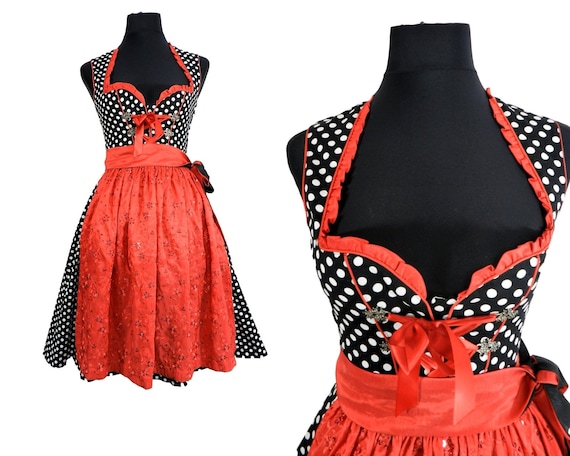 red and black dirndl