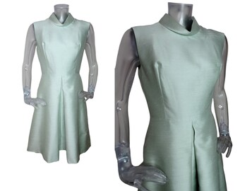 Robe VINTAGE des années 1960/Robe trapèze rétro menthe argentée / UK 10 Fr 38/Robe de bal / Robe des années 60/Robe rétro/Robe Mod/Scooter/Robe de soirée