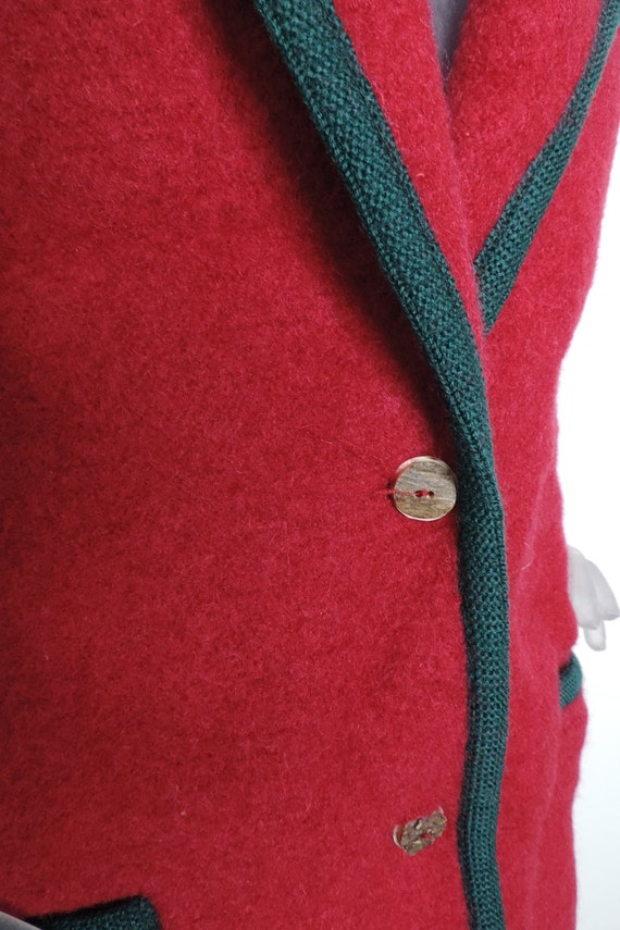 ヴィンテージウールバイエルン民族衣装ジャケット/ラズベリー
