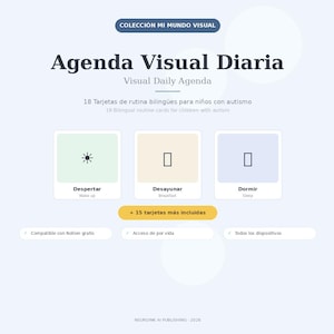 Agenda Visual Autismo Niños Pictogramas Daily Visual Schedule Autism Kids Routine Cards First Then Board Spanish Behavior Chart PrintablePDF