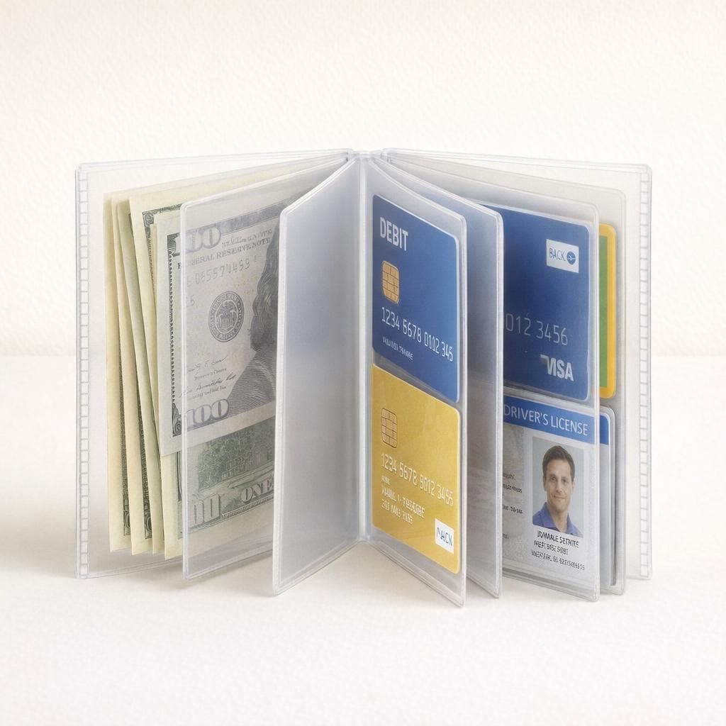 Credit Card Holder With Plastic Sleeves - Etsy