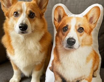 Custom Pet Shaped Pillow, Personalized 3D Plush Cushion, Dog & Cat Photo Pillow, Pet Memory Gift, Pet Lover Present, Xmas Decor, Xmas Gift