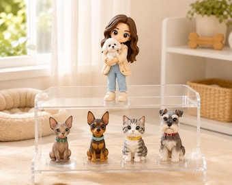 Personalized 3D Pet Figurine, Custom 3D Mini Figure From Photo, 3D Sculpture, Personalized Pet Memorial Gift, Dog Statue, Pet Loss Keepsake