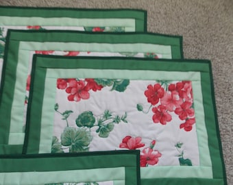 Placemats with Geraniums