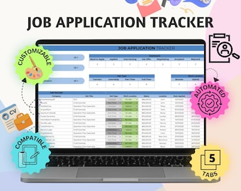 Job Application Tracker | Excel & Google Sheets Template (Digital Download)