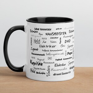 Taza personalizada para hombre con nube de palabras | Taza con frase sobre profesiones | Regalo para el Día del Padre | Regalo para colegas | Taza de café