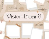 Vision Board Vorlage Ästhetisch | Digitaler Download | Manifestation Tool | DIY Collage A4 A3 A2 Querformat