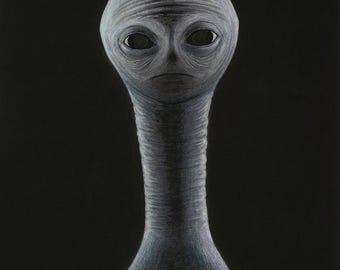 Alieno grigio magro/arte aliena/UFO/UAP/Sfere/Disco volante, creatura mitica, Bigfoot