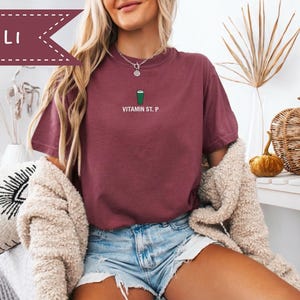 Vitamin St. P Guinness Beer Comfort Colors® T-Shirt, Funny Embroidered Beer Shirt, St. Patrick’s Day Gift, Irish Pub Party Tee Beer Lovers image 4