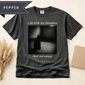Camiseta Gato Preto Dark Academia, Camiseta Gato Sábio Divertido, Camiseta Gato Grunge, Presente Inusitado Para Ela, Camiseta Estampada Gato Gótico, Camiseta Gato Preto Gótico