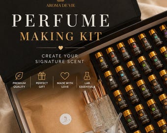 DIY Perfume Making Kit • 35 Fragrance Oils, Lab Equipment, Guide (PDF)
