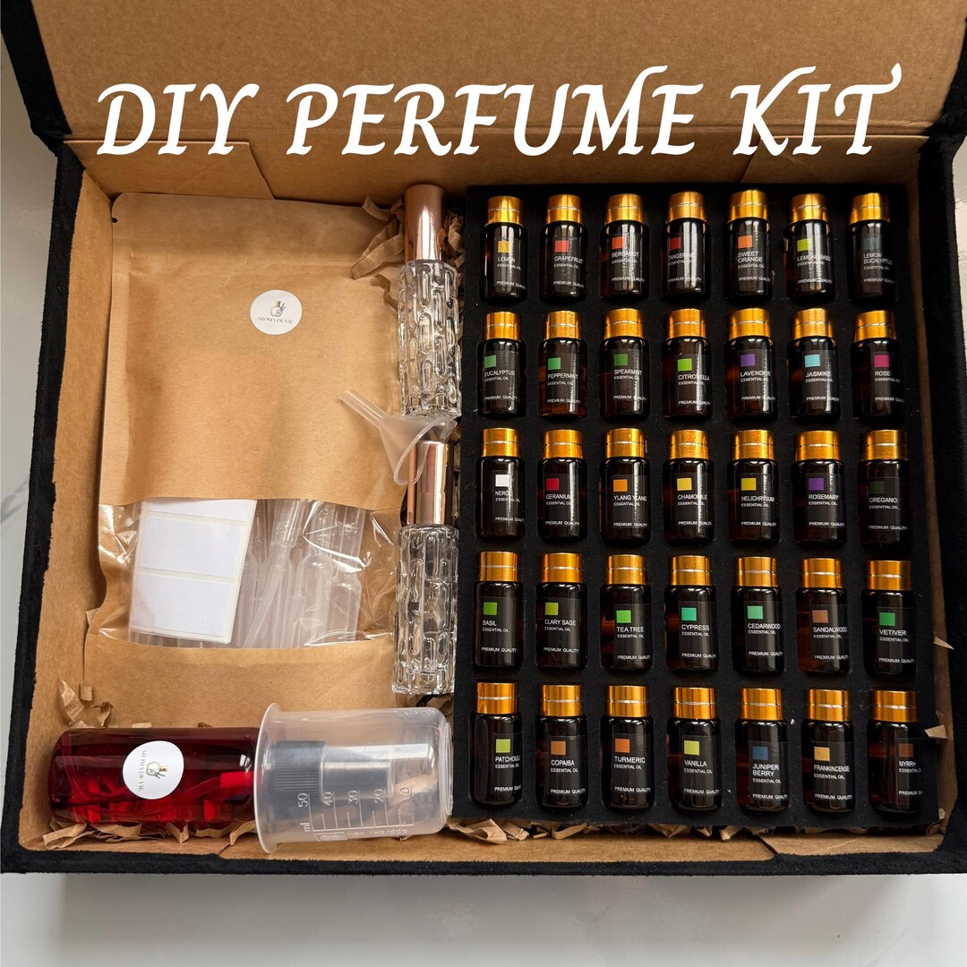 DIY Perfume Making Kit • 35 Fragrance/essential Oils, Lab Equipment ...