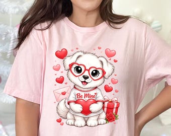 Valentine Puppy T-Shirt | Be Mine Dog Lover Top
