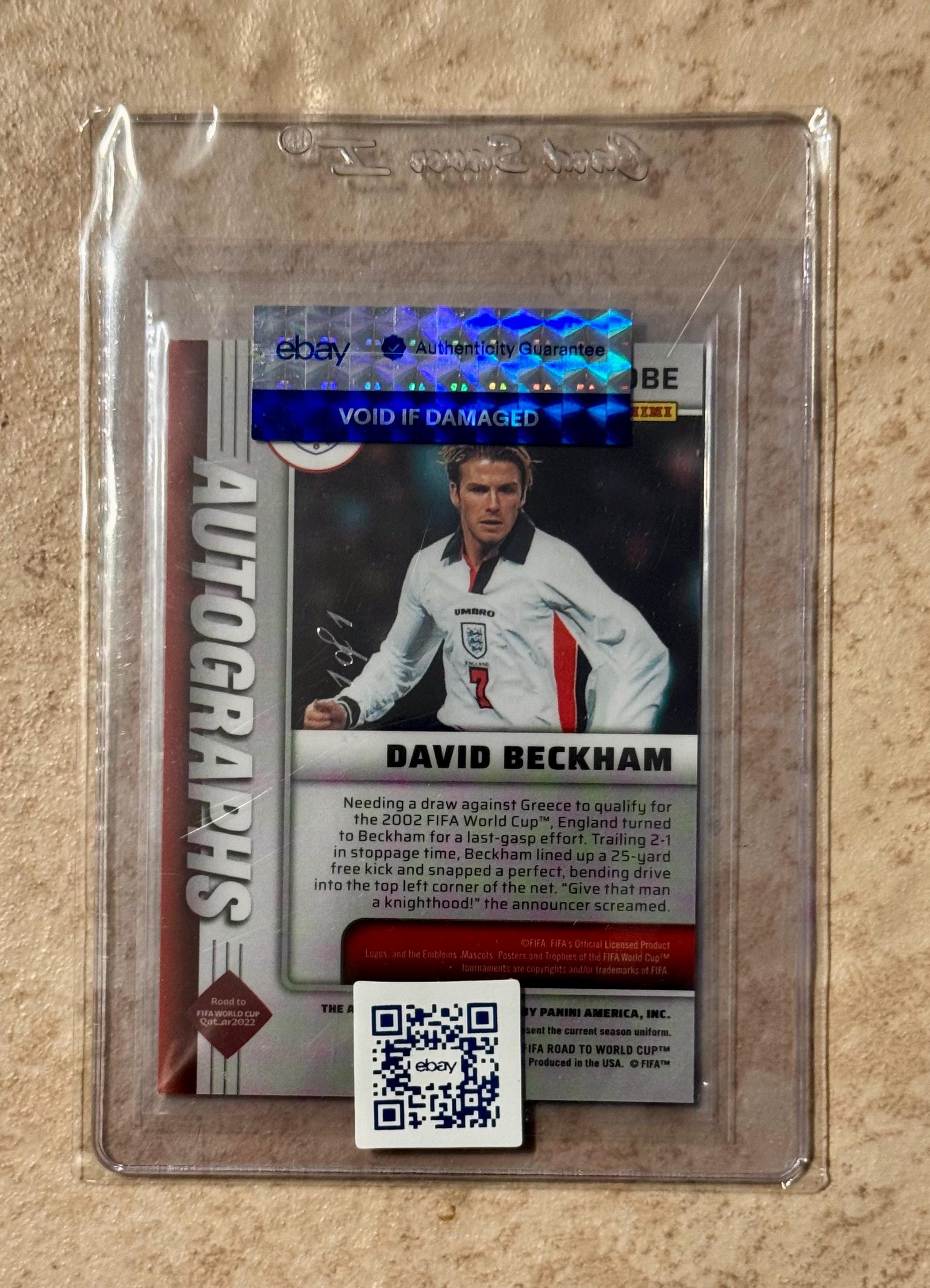 2021-22 Panini Mosaic World Cup David Beckham 1/1 Gold Fluorescent