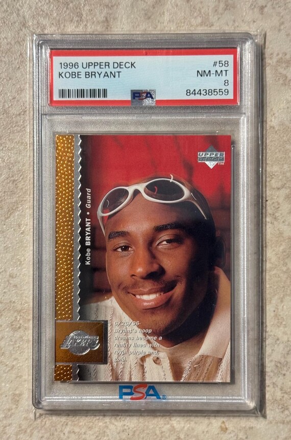1996 Upper Deck Kobe Bryant #58 Rookie RC PSA 8 - Etsy