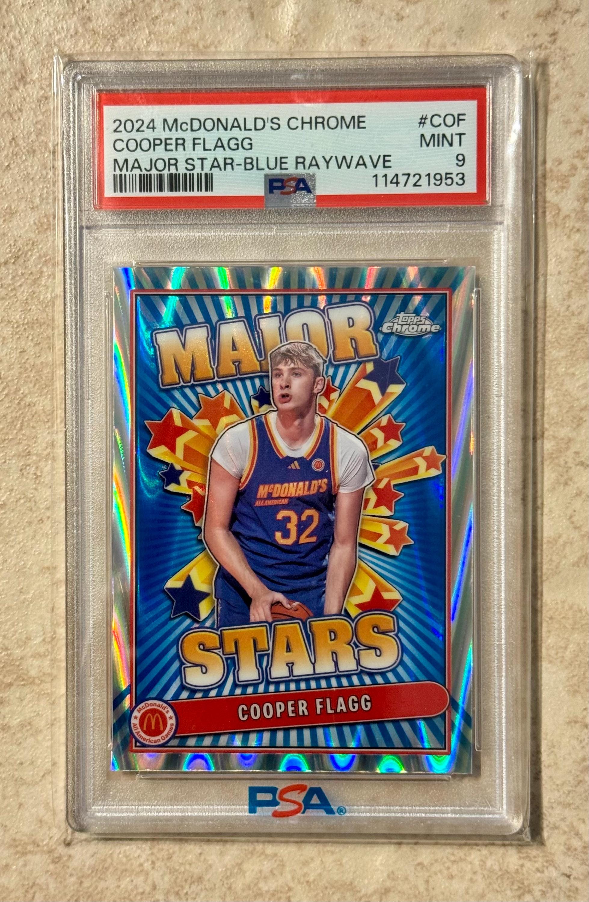 2024 Topps Chrome Mcdonald's Cooper Flagg Major Stars Blue Raywave