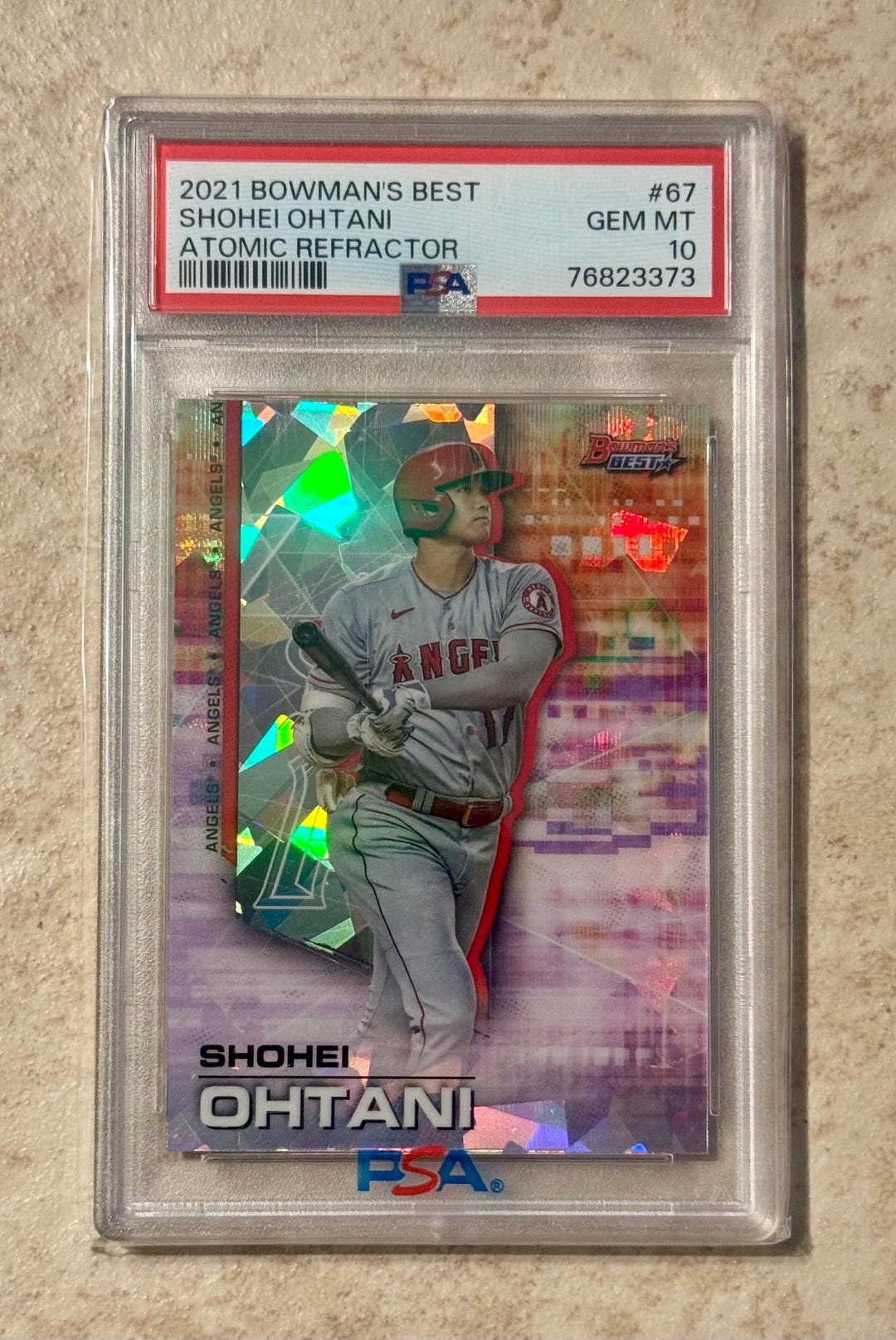 2021 Bowman's Best Shohei Ohtani #67 Atomic Refractor PSA 10 Gem