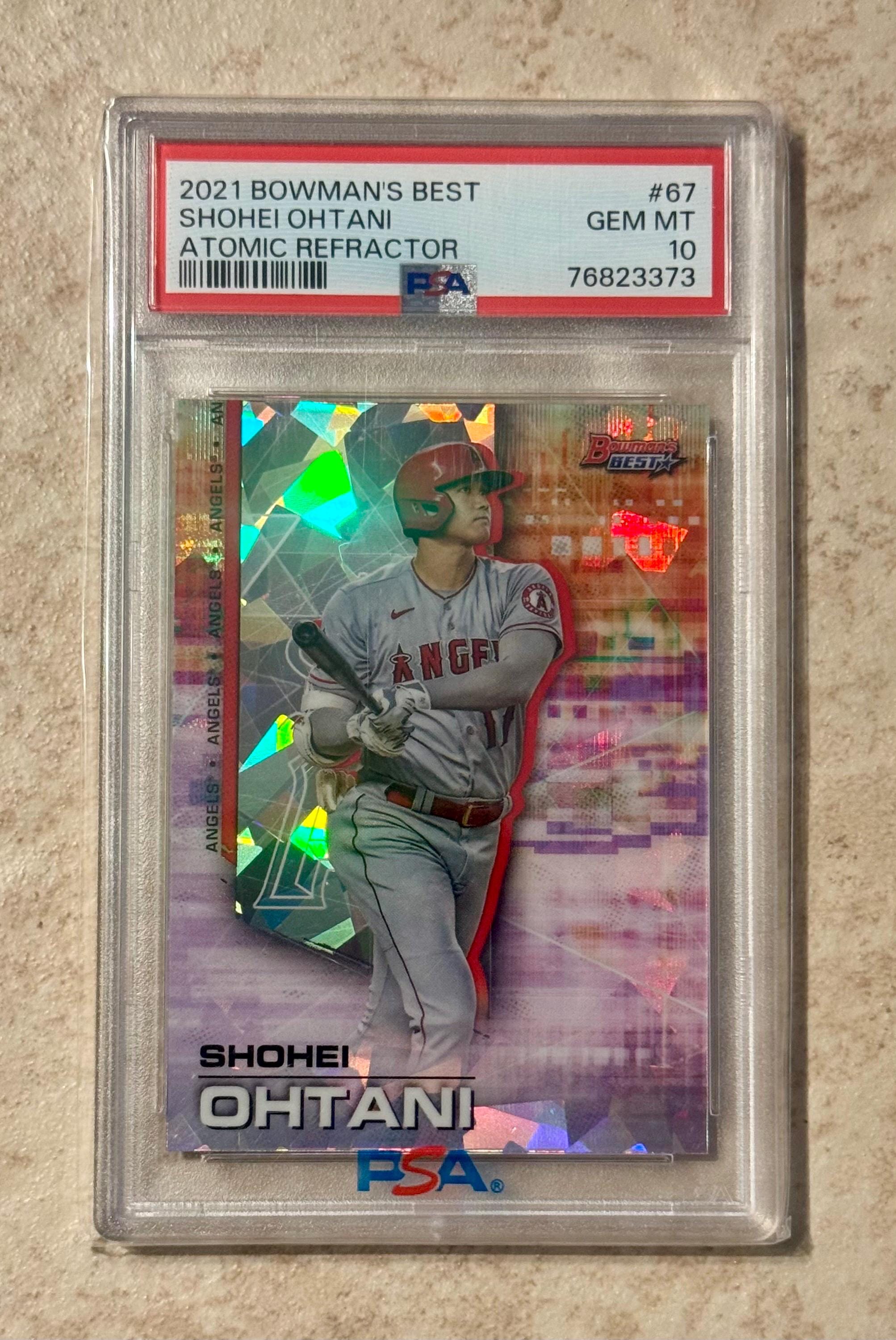 2021 Bowman's Best Shohei Ohtani #67 Atomic Refractor PSA 10 Gem