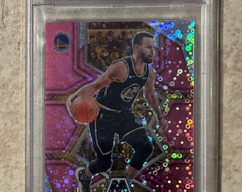 2021-22 Panini Mosaic Fast Break Pink Prizm #d/20 Stephen Curry #101 Warriors PSA 10 Gem Mint