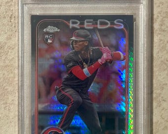 エリー・デ・ラ・クルス 2024 Topps Chrome #44 プリズム リフラクター RC ルーキー PSA 9 ミント