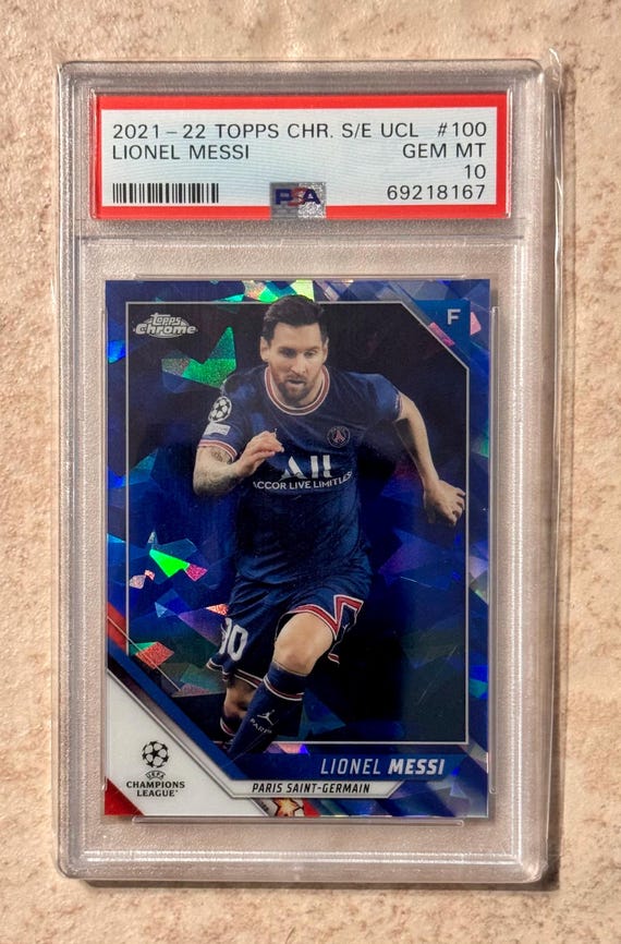 2021 Topps Chrome Sapphire #100 Lionel Messi PSA 10 Gem Mint