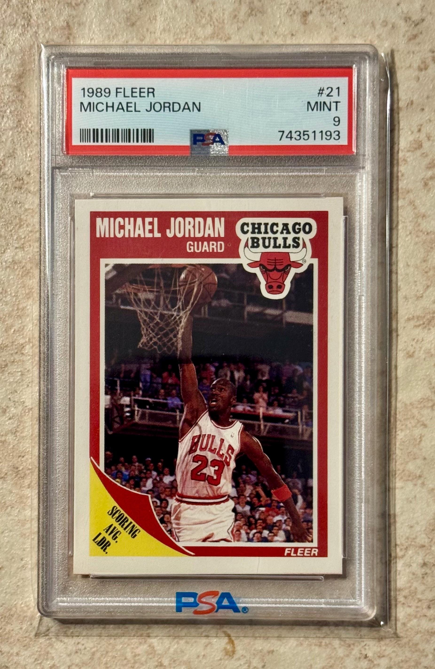 1989 Fleer Basketball #21 Michael Jordan HOF PSA 9 Mint - Etsy