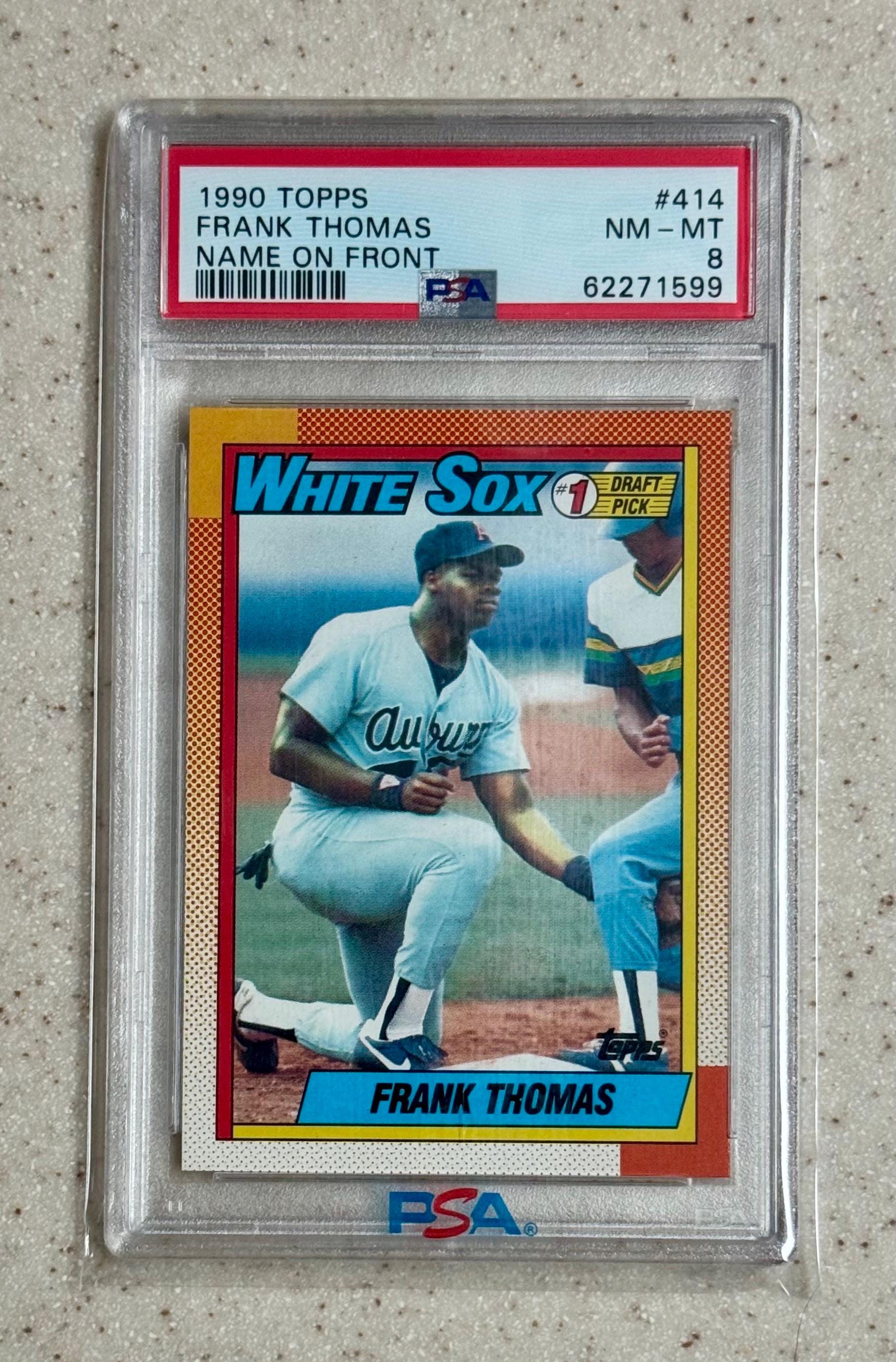 1990 Topps Frank Thomas #414 Name on Front White Sox HOF Rookie