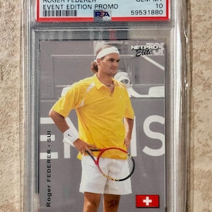 2003 NetPro Elite Roger Federer Event Edition Promo #RF-2 Rookie PSA 10 Gem Mint