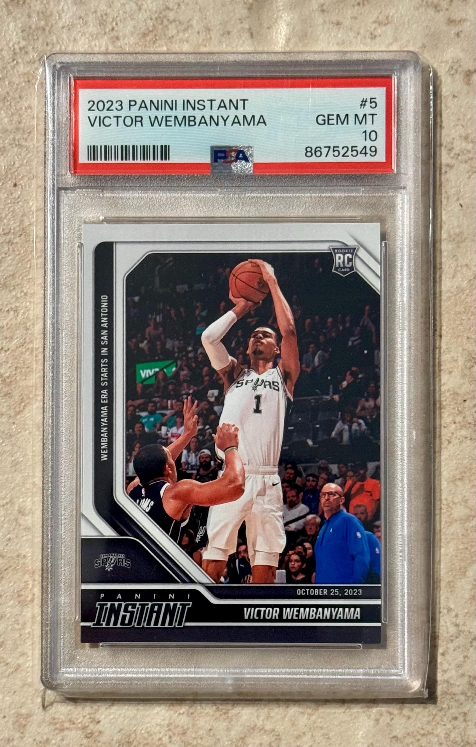 その他 2023 PANINI INSTANT WEMBANYAMA PSA10 2023 Panini Instant - Victor Wembanyama #5 PSA 10 Gem Mint Rookie
