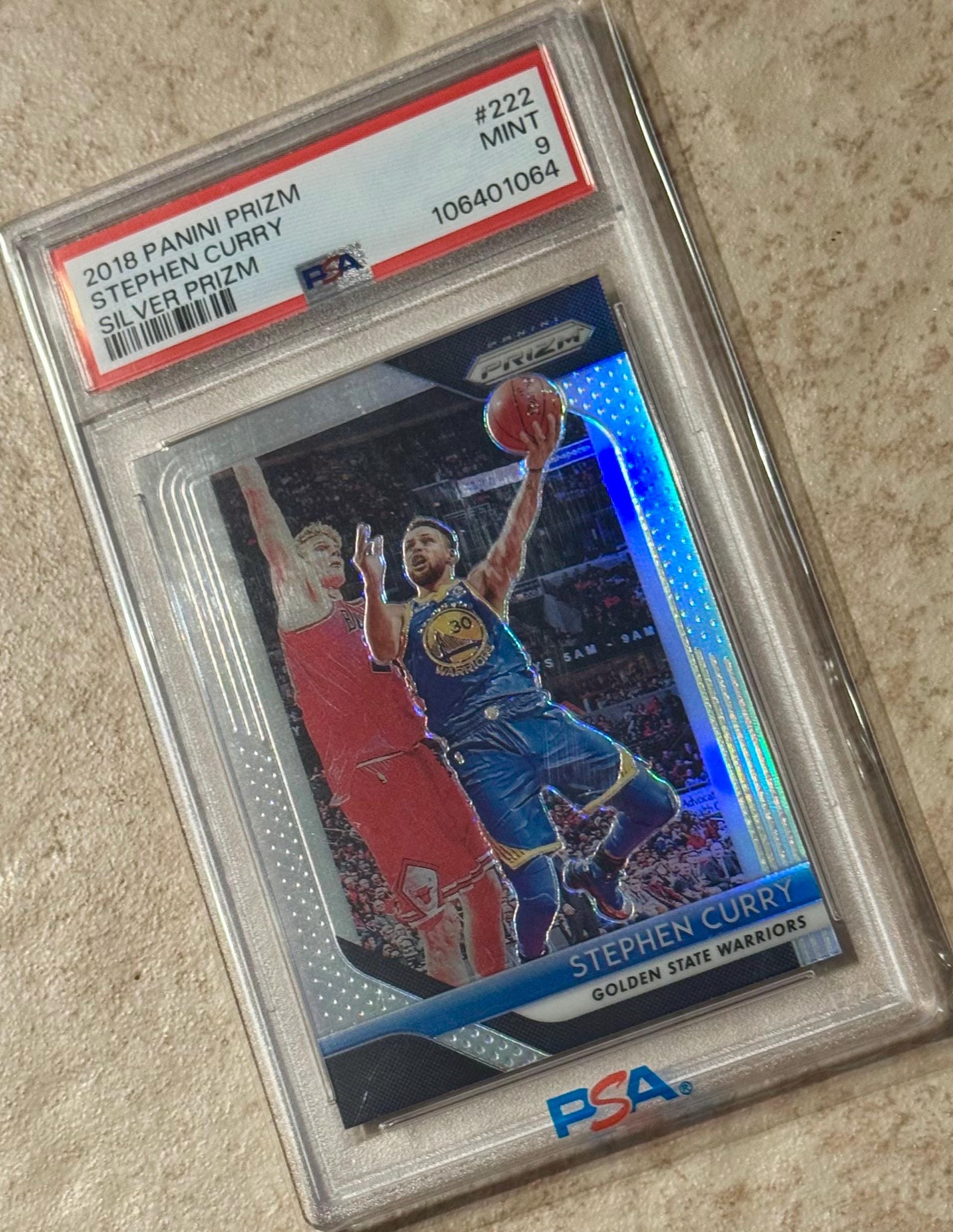 Stephen Curry 2018 Panini Prizm Silver #222 PSA 9 Mint Golden