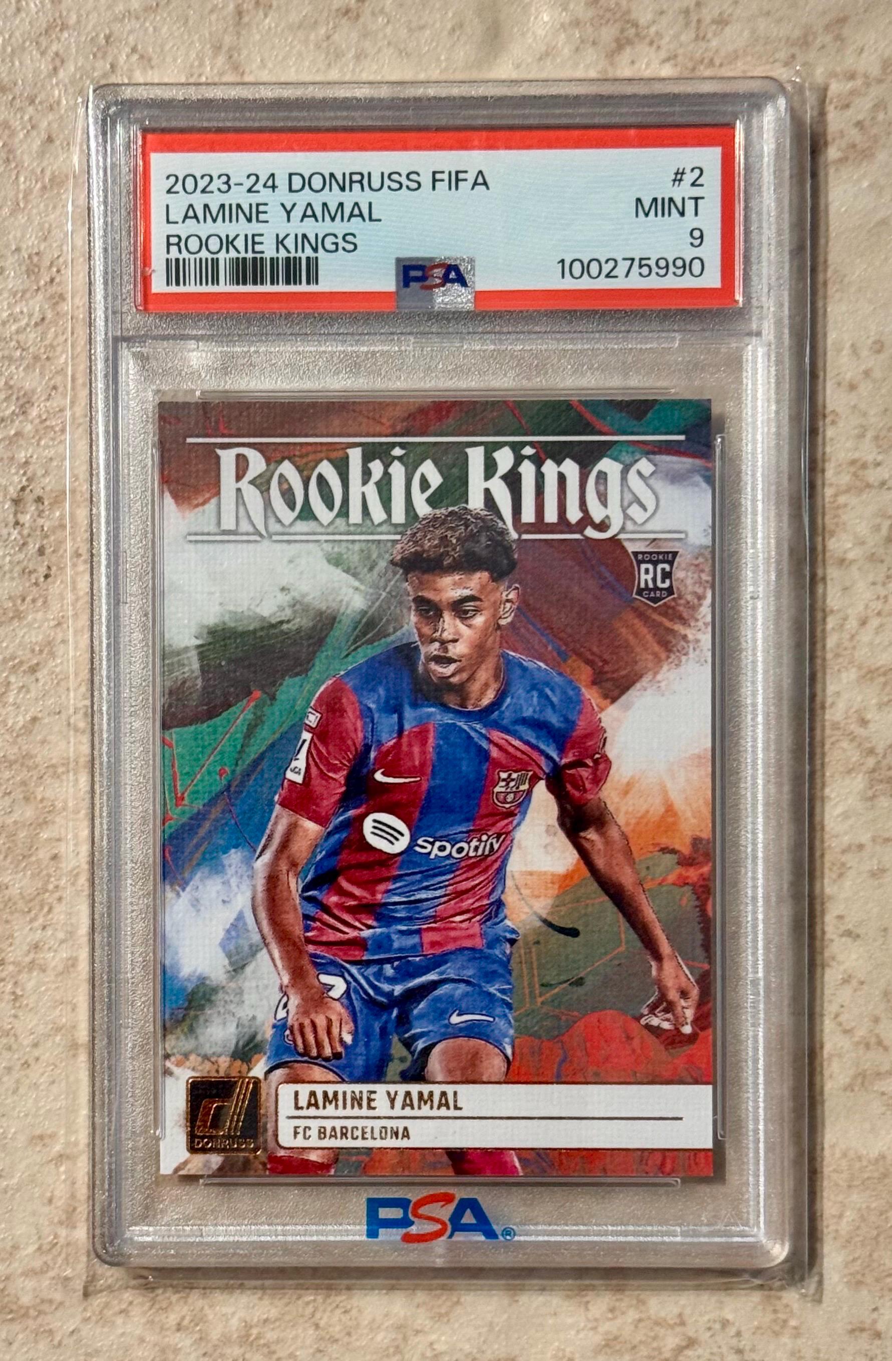2023-24 Panini Donruss FIFA Rookie Kings Lamine Yamal #2 PSA 9 