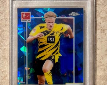 2020-21 Topps Chrome Bundesliga Sapphire ERLING HAALAND #32 PSA 10