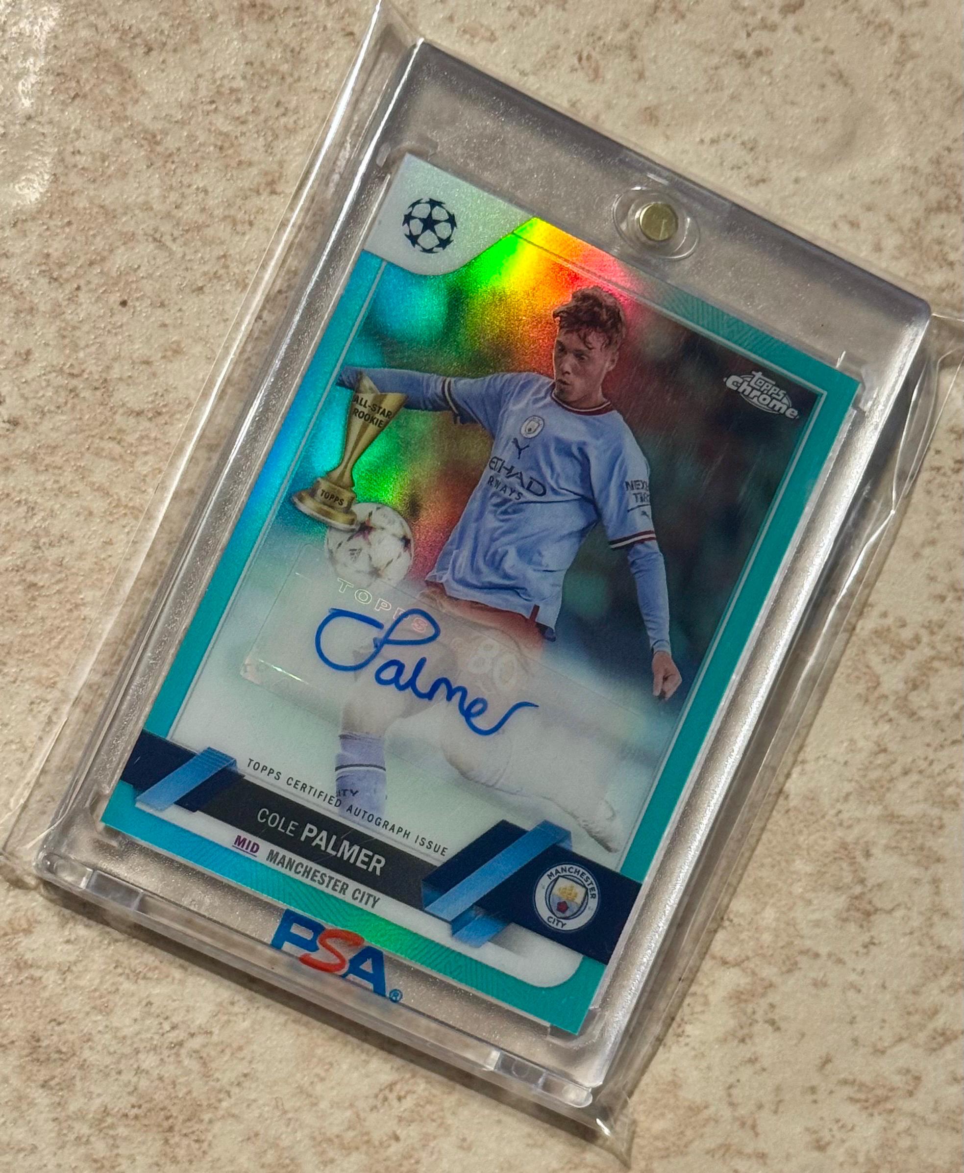 2023 Topps Chrome UEFA Cole Palmer Auto Refractor #d/199 Man City 