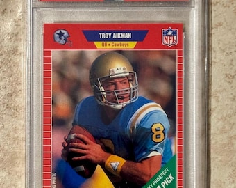 TROY AIKMAN Dallas サインなしカスタムホワイト縫製新品フットボール