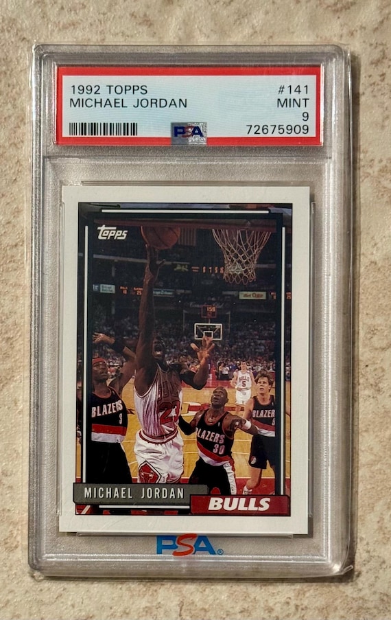 1992 Topps #141 Michael Jordan PSA 9 Mint Chicago Bulls - Etsy